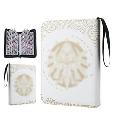 Imagem de GLDRAM Suporte de cartão com 300 bolsos para Zelda Amiibo, cartão NFC Tag Switch Game Cards Book com capas de cartão classificadas, fichário, organizador de cartuchos, coleção de mini cartões para