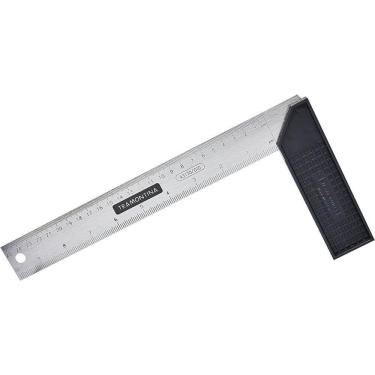 Imagem de Esquadro De 25cm Em Aço Temperado Com Cabo Injetado - 43170010 - Tramontina Esquadro 25cm Tramontina