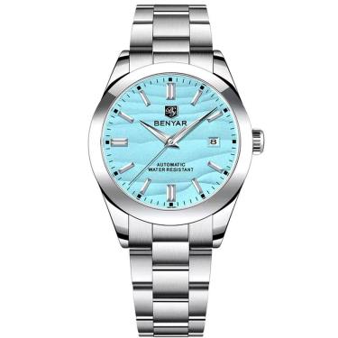 Imagem de Relógio Automático Masculino Desert Dial Design Em Aço Inoxidável Impermeavel Azul