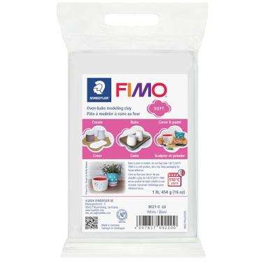 Imagem de STAEDTLER Massa de Modelar Profissional FIMO Soft - 454g (1 Unidade) - Branco - Argila Polímera Para Biscuit que Endurece no Forno – Ideal para Artesanato, Miniaturas e Bijuterias