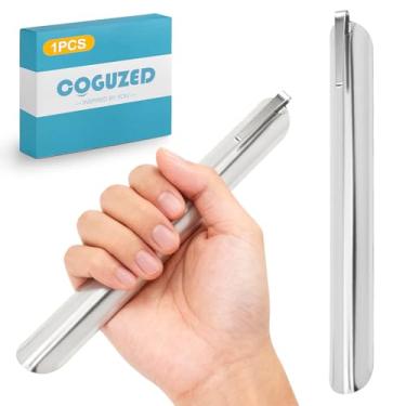 Imagem de CoguZed Pacote com 1 vassoura e raspador de migalhas de mesa de aço inoxidável – Apanhador de migalhas profissional resistente à ferrugem para servidores, ferramenta de limpeza de toalha de mesa