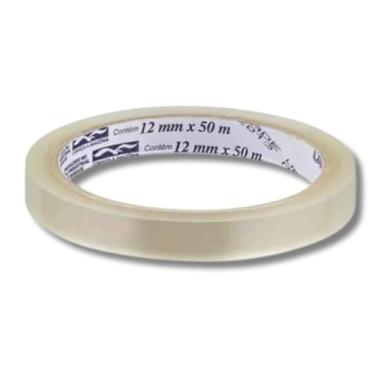 Imagem de Fita Adesiva Transparente 12mm x 50m com 15 Unidades | Multiuso