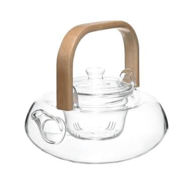 Imagem de Chaleira Vidro Borossilicato Alça Bambu 820 ml Mimo - Mimo Style
