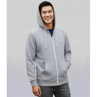 Imagem de Blusa de Frio Masculina Casaco Moletom Inverno - Comércio L7, Cinza, P