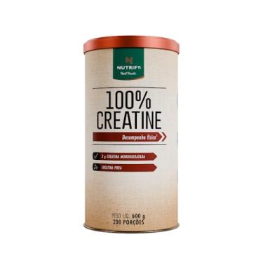 Imagem de Nutrify - 100% Creatine 3g de Creatina por Dose - Suplemento Alimentar para Suporte Energético - Sem Glúten, Sem Lactose, Sem Açúcar, Vegana - Lata 600g