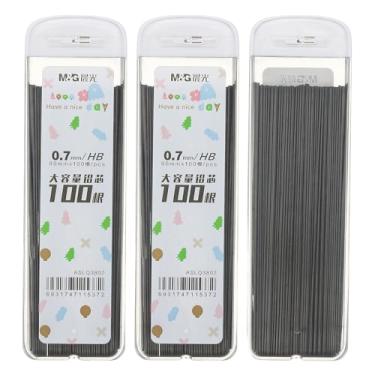 Imagem de PATIKIL 300 peças de grafite mecânico HB, refil de grafite preto de 0,7 mm, refil de lápis resistente à quebra para material de escrita, branco/amarelo/rosa