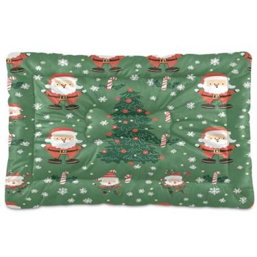 Imagem de SEHANY Cama de Natal para cães e gatos com fundo antiderrapante, cama de canil, colchão macio para animais de estimação, lavável para cães pequenos, médios e grandes, gatos, 45,7 x 61 cm