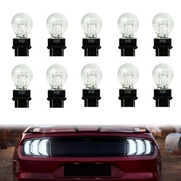 Imagem de AMZAUTO 10 PCS Lâmpada de seta 3157, lâmpada de freio de instrumento de carro de 12 V 21/5 W, acessório de substituição de luz de sinalização reversa de freio automotivo para carro, caminhão, veículo
