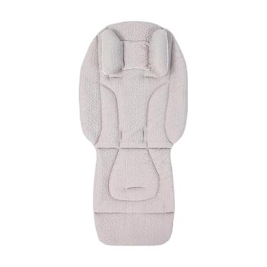 Imagem de Milageto Almofada para Carrinho de Bebê Fácil de Instalar, Tapete para Carrinho, Inserção para Assento Infantil em Carrinho de Bebê, Cinza E Branco