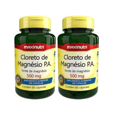 Imagem de Maxinutri, Kit 02 Cloreto de Magnésio P A Maxinutri 500mg 60 Cápsulas