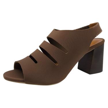 Imagem de Sandália Feminina Salto Médio Bloco Conforto Chique Bottero