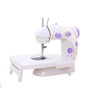 Imagem de Máquina de costura doméstica portátil compacta com bancada elétrica e pedal, voltagem dupla 110 V-220 V
