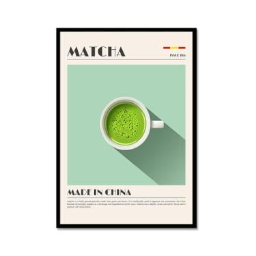 Imagem de Coffee Prints Cafe Latte Espresso Cappuccion Americano Cafe Poster Decoração de Cozinha Pintura em Tela Presente Decoração de Sala de Jantar (SKU10,20.3x30.5 cm = (20x30cm), Moldura de metal preto)