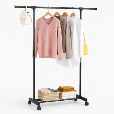 Imagem de CABIDEIRO ARARA ORGANIZADOR ROUPAS RODINHAS GUARDA ROUPA