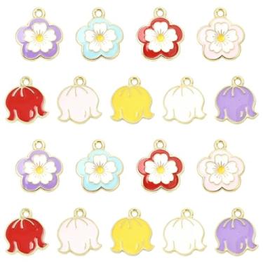 Imagem de Ipotkitt Berloques esmaltados para máquina de costura, tema química, peixe, flor, berloques para fazer joias faça você mesmo, pulseira, colar, brincos, artesanato, Esmalte, Sem Pedra Preciosa