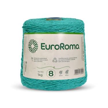 Imagem de Barbante Euroroma 8 Colorido 1Kg 4/8 com 762 metros - Verde í gua Escuro