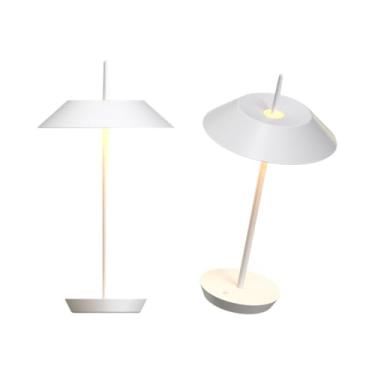 Imagem de Luminária Abajur Portátil a Bateria Led Integrado 3W 3000K Dimerizável Modelo Yoku Branco Pix Iluminação