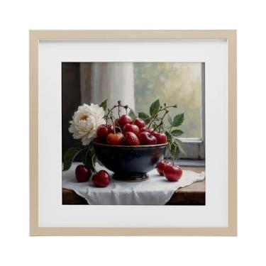 Imagem de Stupell Industries Impressão emoldurada Cherry & Blossom Still Life Birch Under Glass, design por Lettered and Lined, 13 x 13