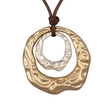 Imagem de Jeniiahua Colar Bong para mulheres, boêmio, gargantilha longa, feita à mão, de couro preto, estilo hippie, joia, Couro sintético, Sem Pedra Preciosa