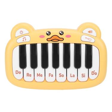 Imagem de SPYMINNPOO Brinquedo de Piano para Bebês, Teclado Eletrônico Portátil de 24 Teclas Com Sons de Piano e Guitarra para Crianças e Iniciantes (Amarela)