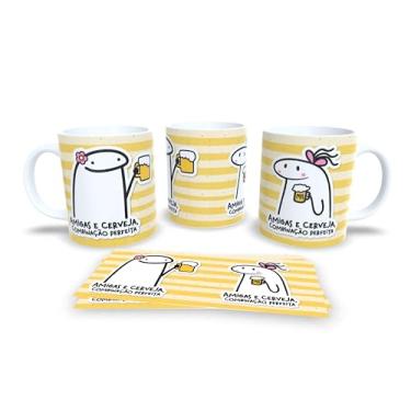 Imagem de Caneca Cerâmica Branca, 325ml, Design Religioso Católico, Cilíndrica com Ilustração de Terço em Tons Pastéis, Reutilizável para Bebidas Quentes, Material Brilhante, Lava-louças (12873)