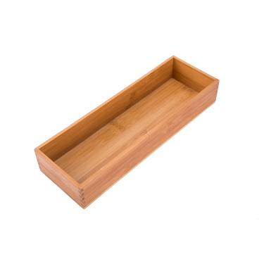 Imagem de Caixa organizadora de gaveta de bambu empilhável da Sansnow, Bamboo, 12"*4"