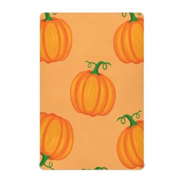 Imagem de JUZIHAI Lençol de berço de Halloween para meninos e meninas, capa de colchão de bebê macio elástico respirável para berço padrão e cama infantil, 132 x 71 cm