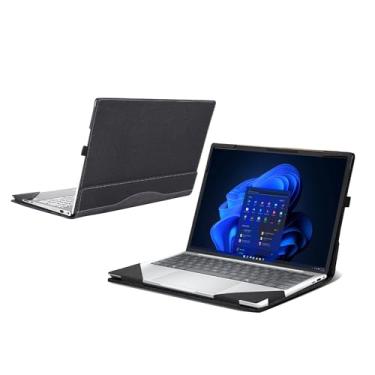 Imagem de Capa para laptop HP EliteBook 8 G1a 33.0 cm Notebook AI PC [não compatível com nenhum outro modelo], EliteBook 8 Flip G1i, capa de bolso interno de couro PU 2 em 1 (cinza escuro)