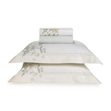 Imagem de Jogo de Cama King 200 Fios Percal 100% Algodão Adélia