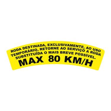 Imagem de Adesivo Veículo Pneu Estepe - Informativo De Fábrica Vermelho