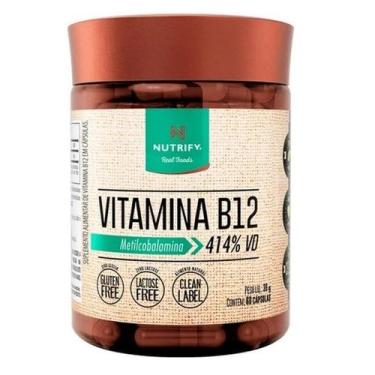 Imagem de Vitamina B12 (60 caps) - Padrão: Único - Nutrify, Sem Sabor