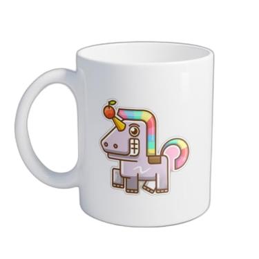 Imagem de Caneca Xícara de Café Porcelana 300ml Com Desenho de Unicórnio