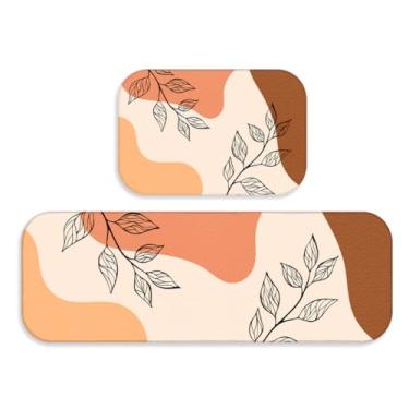 Imagem de Tapetes Cozinha Jogo 2 peças Modernos - Trilho + Passadeira - Antiderrapantes e Confortáveis(TPCOZ5136)