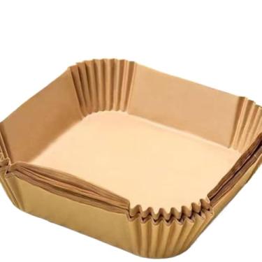 Imagem de Forma Silicone Air Fryer，Forma para Air Fryer Quadrada，Embalagem Com 100 Unidades，Papel BiodegradáVel DescartáVel，Adequado para Fritadeiras de Ar Quente(200 Unis Redondo)