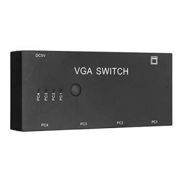 Imagem de KIMISS VGA Splitter 4 Em 1 Video Converter Switcher para PC - Resolução 1920x1080, Fácil de Usar, Suporta VGA/XVGA/SVGA/UXGA, Ideal para Configuração de Várias Telas