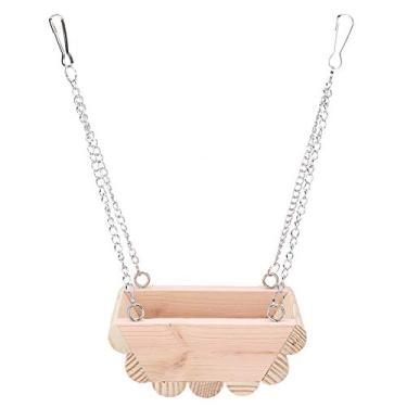 Imagem de Acouto Brinquedo de Barco Pendurado para Animais de Estimação Pequenos de Madeira Com Hamster - Balanço e Hamsters Ecológicos e Divertidos, Reduzindo Perfeitamente o Tédio e Promovendo Exercícios