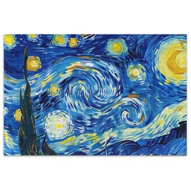 Imagem de Quebra-cabeça adulto Noite estrelada 500 peças presentes de elefante branco família Prime Puzzles arte brinquedo pintura