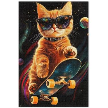 Imagem de Unicórnios roxos personalizados cenário fantástico quebra-cabeça adulto 500 peças arte animal quebra-cabeça Prime quebra-cabeças elefante branco presentes engraçados, 51 x 35 centímetros