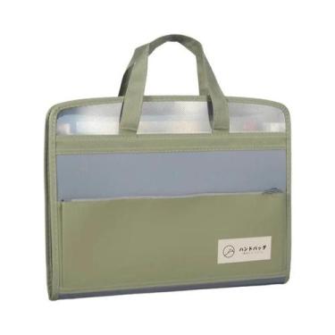 Imagem de Pasta De Exame Portátil A4 Com 13 Bolsos E Páginas Internas Transparen