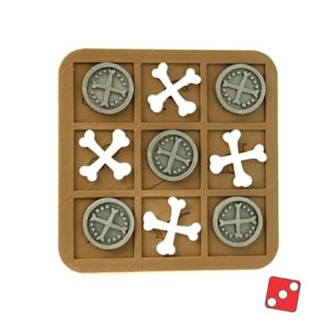 Imagem de Jogo da Velha Temático Estilo Pirata Com Tabuleiro e Nove Peças Produzido Em PLA Biodegradável por Impressão 3d