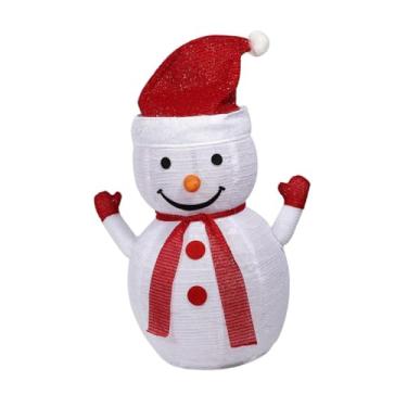 Imagem de Nishiyuenyi Boneco de Neve Iluminado de Natal, Decoração Criativa E Fofa de Natal, Dobrável com LED para Jardim E Quintal.