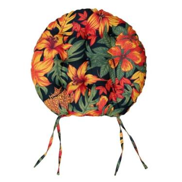 Imagem de Almofada Futon Redonda Estampada 40x40 cm para Cadeira Assento Decorativo Confortável para Sala Cozinha e Escritório (COLOR 8)
