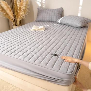 Imagem de Lençol King com elástico, protetor de colchão impermeável, capa de colchão macia, totalmente elástico e lençol de canto embutido para evitar mudanças, para outono e inverno - tipo 09||90 cm x 200 cm