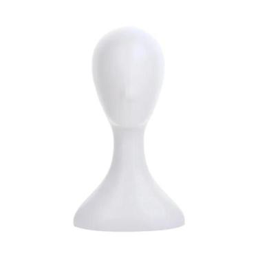 Imagem de Suporte Expositor De Cabeça De Manequim Feminino Abstrato De Plástico 