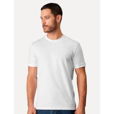 Imagem de Camiseta Calvin Klein Masculina Malhão Com Punhos Branca-Masculino