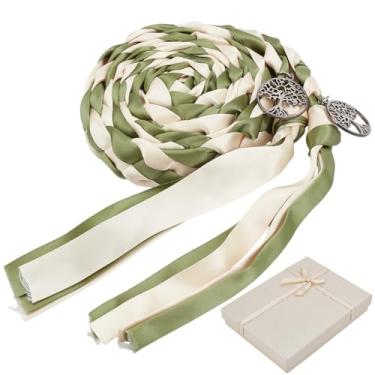 Imagem de FREEBLOSS Corda de laço de casamento de 228 cm de seda para casamento, cordão tradicional, cordão de laço com caixa de presente para amarrar à mão para cerimônias e rituais de unidade