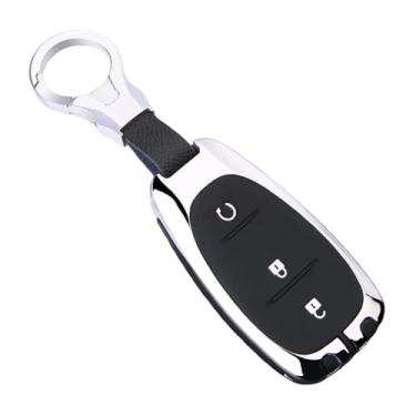 Imagem de 2020 Liga De Silicone Caso Capa Chave Do Carro Compatível com Chevrolet Malibu Equinox Cruze Camaro 2016 2017 2018 2019 Acessórios(Silver Key D)
