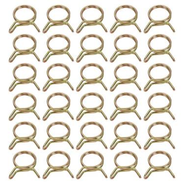 Imagem de HARFINGTON Clipes de mangueira de linha de combustível de fio duplo 25 mm ID, 30 peças 65 Mn tubos de aço com mola clipes de mola variados para mangueira de ar, tubo de água, motocicleta, scooter, ATV