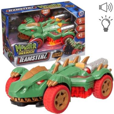 Imagem de Carrinho Dinossauro Com Som E Luz Monster Minis Teamsterz - Fun Divirt