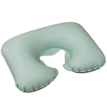 Imagem de Almofada de Pescoço Ergonômica Inflável para Viagem - Beniq, Verde